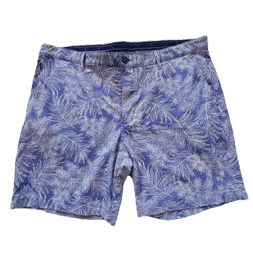 Tommy Bahama Mens Indigo Fairway IslandZone Palm Print Shorts Sz 40 EUC Coastal